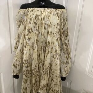 Off shoulder summer dress cotton/polyester blend